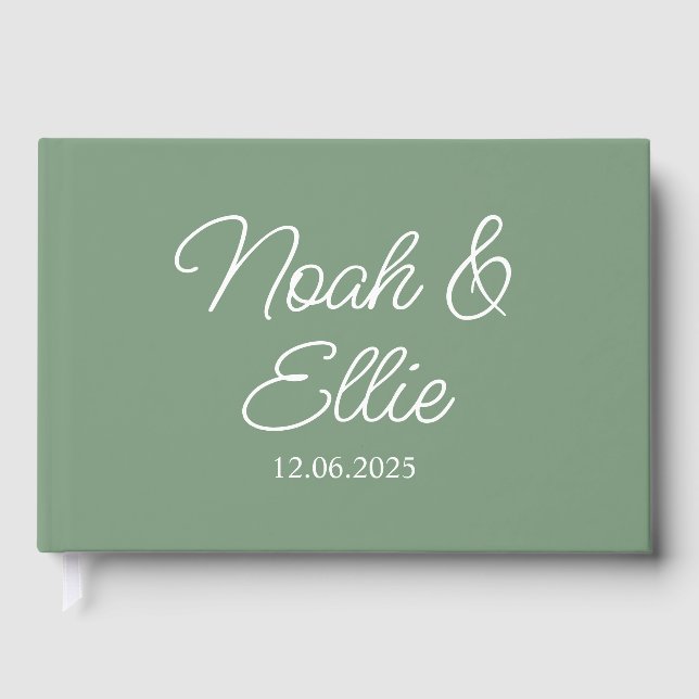 Personalized Wedding Guest Book, Engagement Recept Guest Book (Front)
