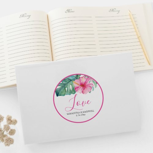 Personalized Wedding Guest Book Floral