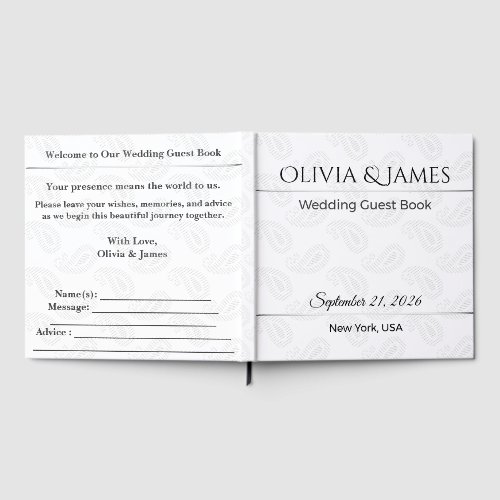 Personalized Wedding Guest Book | Minimalist