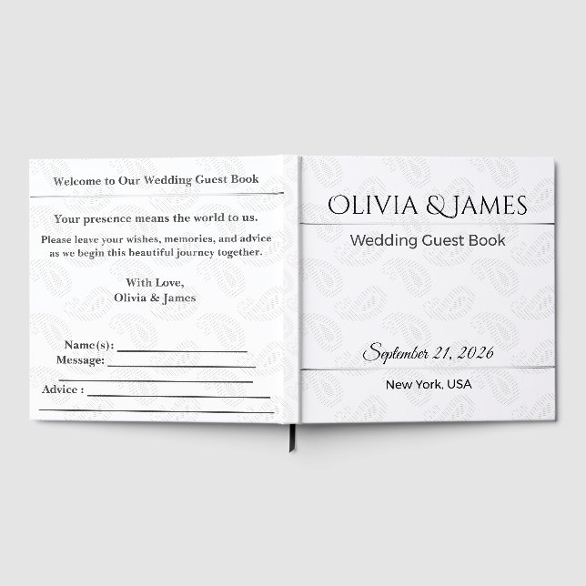 Personalized Wedding Guest Book | Minimalist (Full)