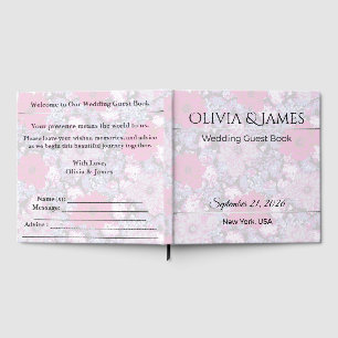 Personalized Wedding Guest Book Romantic Keepsak