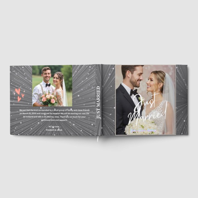  Personalized Wedding Guest Book with Couple Photo (Full)