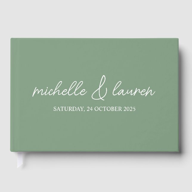 Personalized Wedding Guest Books, Custom Wedding P Book (Front)