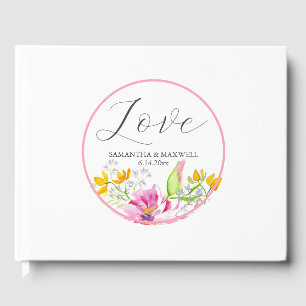 Personalized Wedding Guest Books Floral