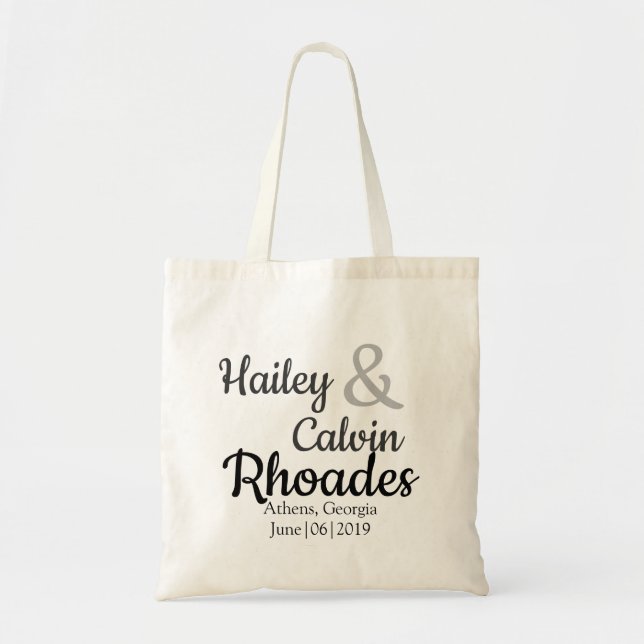 Personalized Wedding Guest Hotel Bag (Front)