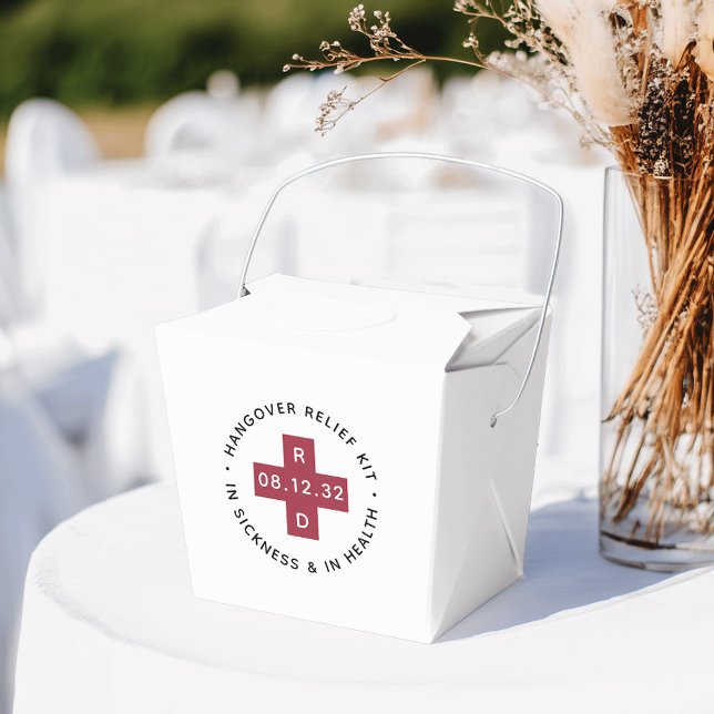 Personalized Wedding Hangover Relief Kit Favor Boxes (Creator Uploaded)