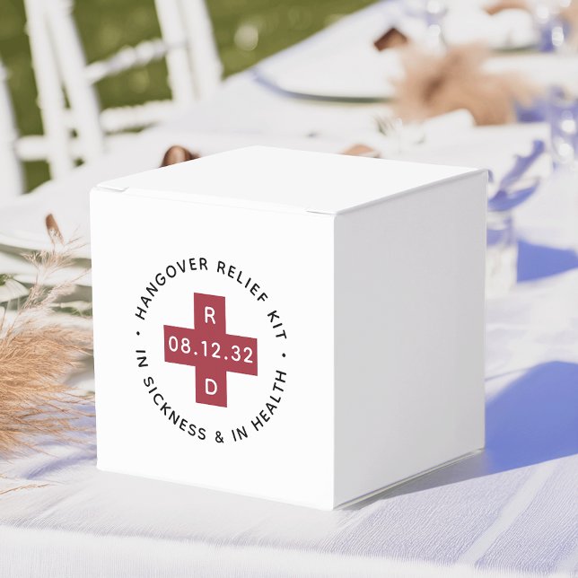 Personalized Wedding Hangover Relief Kit Favor Boxes (Creator Uploaded)