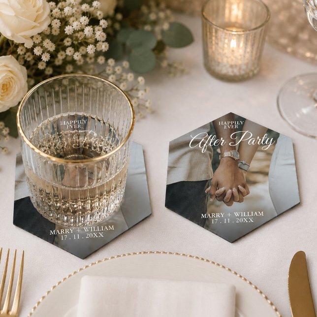 Personalized Wedding Happily Ever After Drink Paper Coaster (Personalized Wedding Happily Ever After Drink Paper Coaster, Wedding Souvenirs)