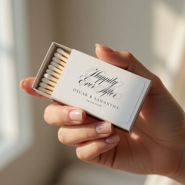 Personalized Wedding "Happily Ever After" Matchboxes (Creator Uploaded)