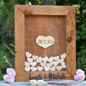Personalized Wedding Heart Drop Guest Book (Front)