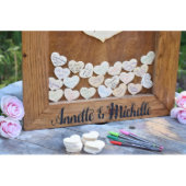 Personalized Wedding Heart Drop Guest Book (Bottom)