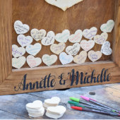 Personalized Wedding Heart Drop Guest Book (Bottom)