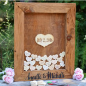 Personalized Wedding Heart Drop Guest Book (Front)