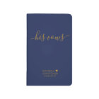 Personalized Wedding His Vows Book Navy Blue Gold