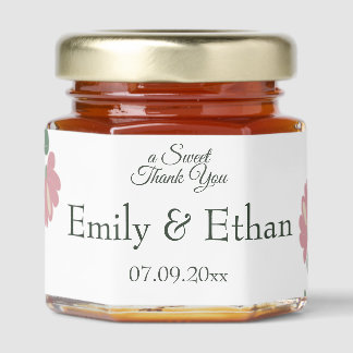 Personalized Wedding Honey Favor Jar Favors
