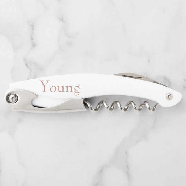 personalized wedding in rosegold corkscrew (Front)