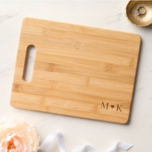 Personalized Wedding Initials Etched  Cutting Board