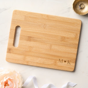 Personalized Wedding Initials Etched Engraved Cutting Board