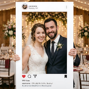 Personalized Wedding Instagram Selfie Photo Booth Frame