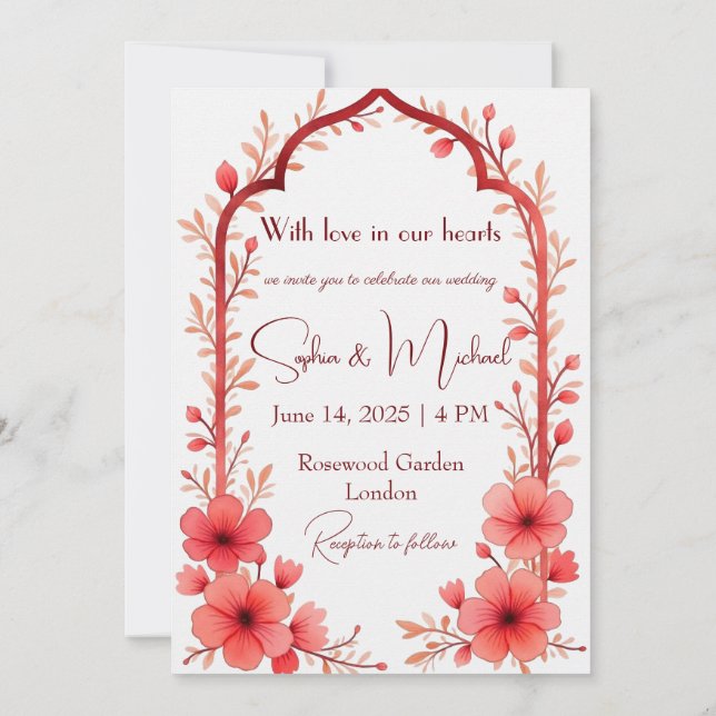 Personalized wedding invitation (Back)