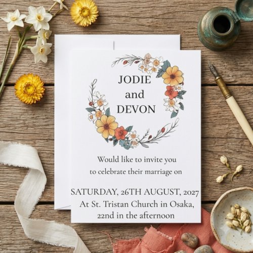 Personalized Wedding Invitation Card