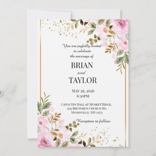 Personalized Wedding Invitation Card Invite