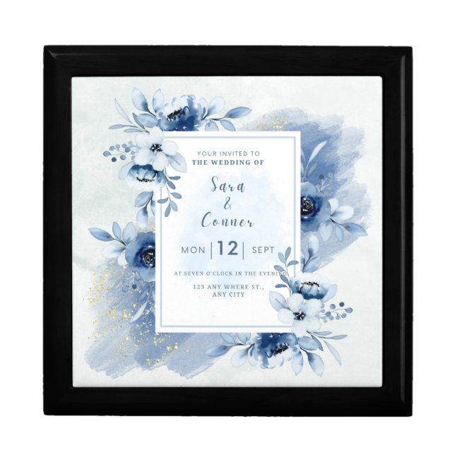 Personalized Wedding Invitation Keepsake – Elegant Gift Box (Front)