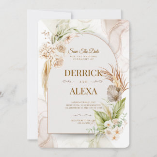 Personalized Wedding Invitation | Rustic Floral