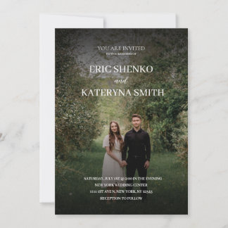 Personalized Wedding Invitation with Couple's Phot