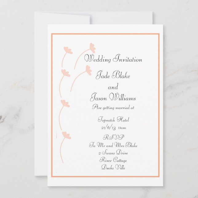 Personalized Wedding Invitations (Front)