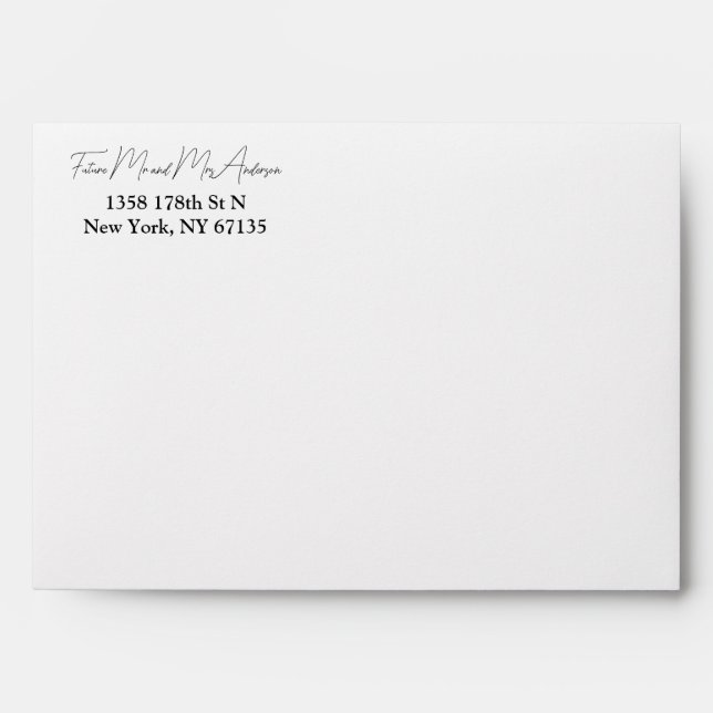 Personalized Wedding Invite Envelope (Front)