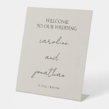 Personalized Wedding Ivory Cream Elegant Welcome