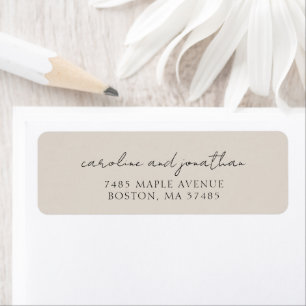 Personalized Wedding Ivory Script Return Address Label