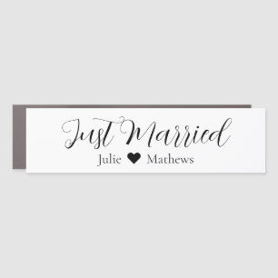 Personalized Wedding Just Married Car Magnet