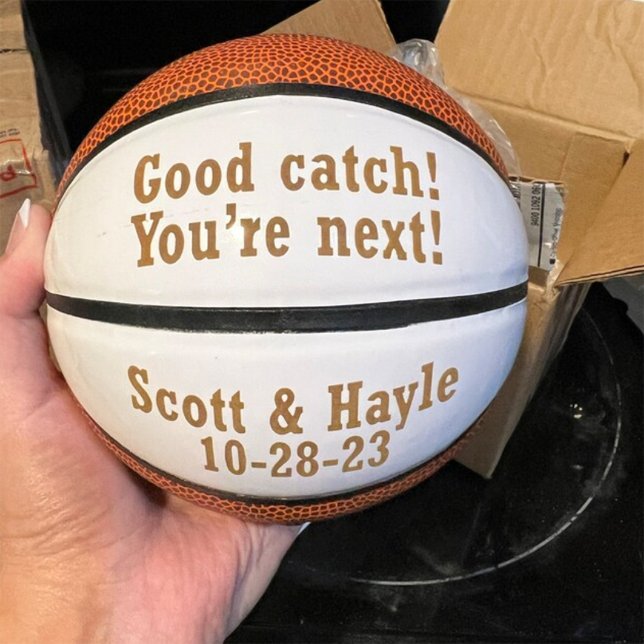 Personalized Wedding Keepsake Basketball (Creator Uploaded)