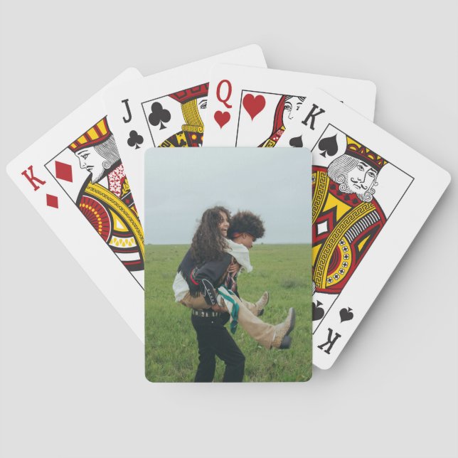 Personalized Wedding Keepsake Couple Poker Cards (Back)