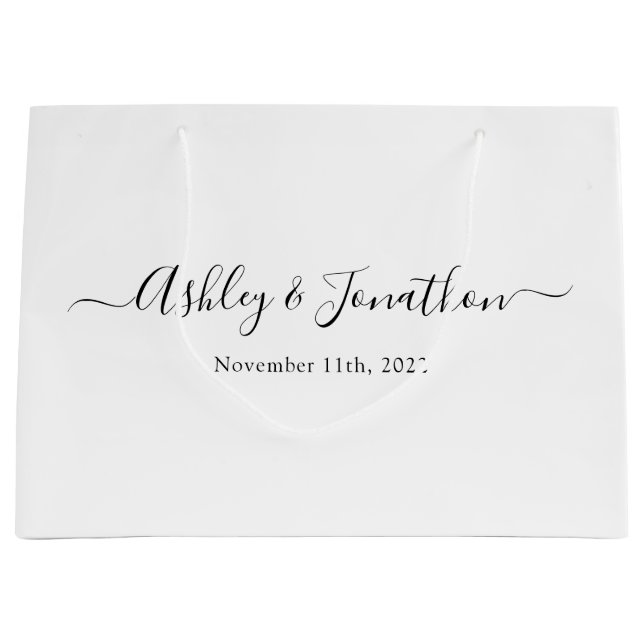 Personalized Wedding Large Gift Bag (Front)