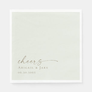 Personalized Wedding Light Sage Luncheon Napkins
