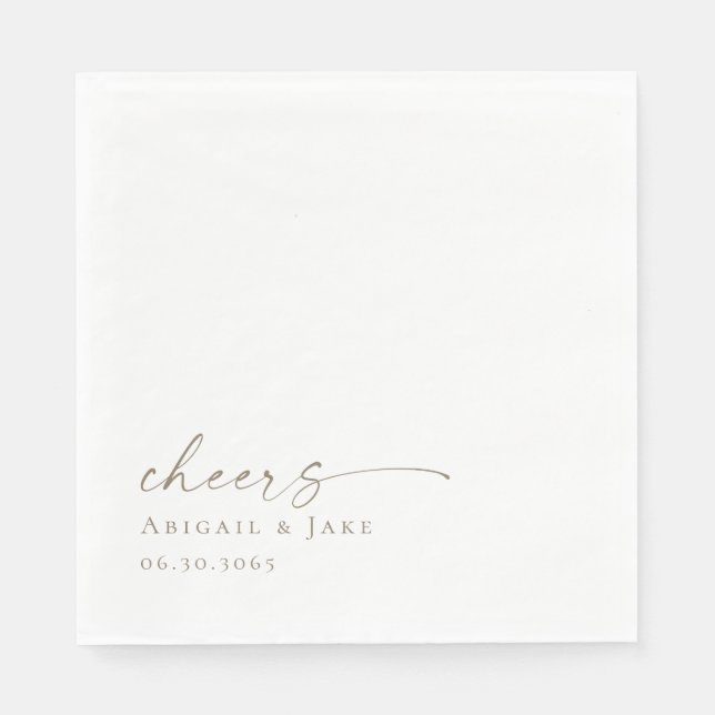 Personalized Wedding Luncheon Napkins (Front)