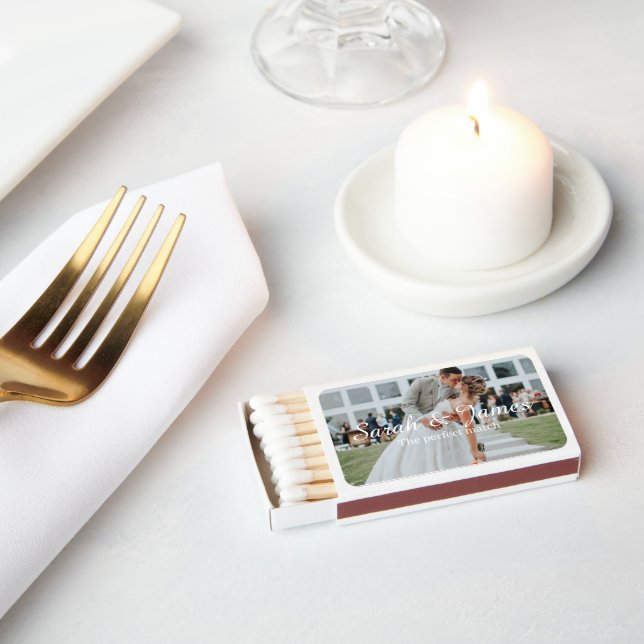 Personalized Wedding Matchboxes Custom Name & Date (Insitu)