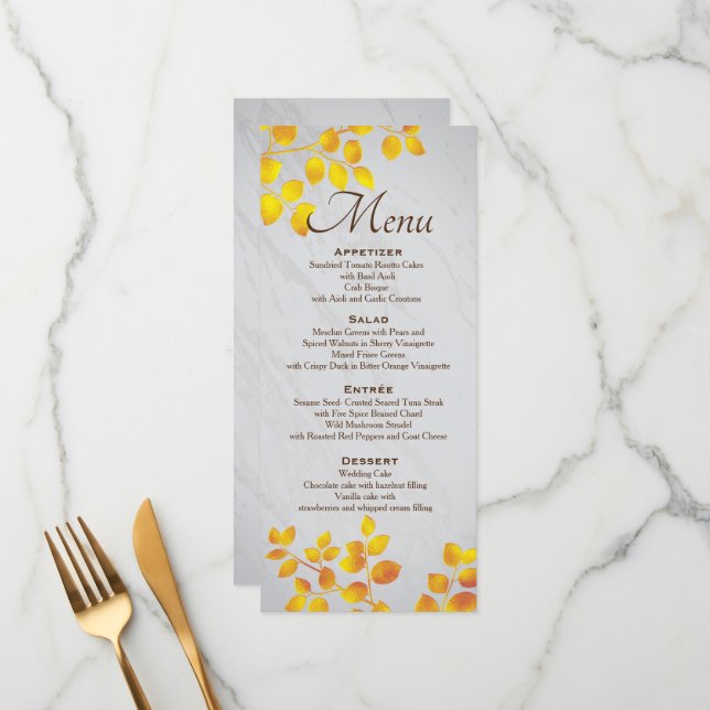 Personalized Wedding Menu (Front/Back In Situ)