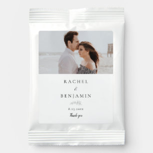 Personalized Wedding Minimal Photo Botanical Hot Chocolate Drink Mix