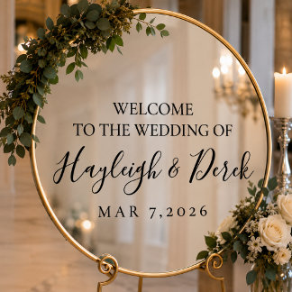 Personalized Wedding Mirror Decal | Custom Wedding