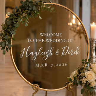 Personalized Wedding Mirror Decal | Custom Wedding