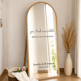 Personalized Wedding Mirror Decal | Elegant Custom