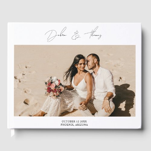 Personalized Wedding Modern Minimalist Photo