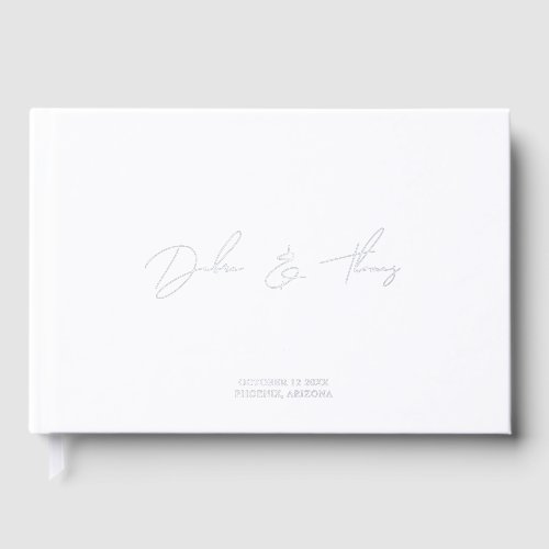 Personalized Wedding Modern Minimalist White