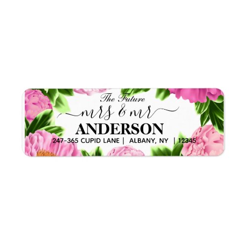 Personalized Wedding Mr  Mrs Return Address  Label