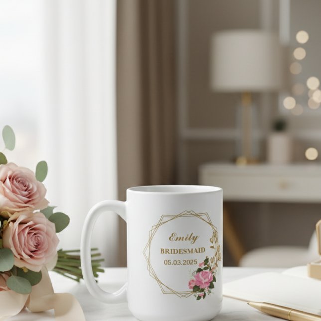 personalized wedding mug - gift for bridesmaid (Creator Uploaded)