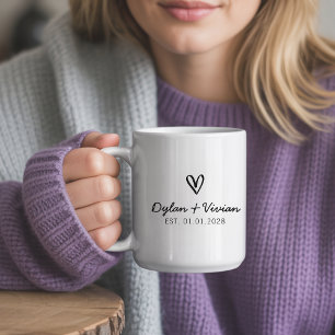 Personalized Wedding Mug Gift for Husband and Wife